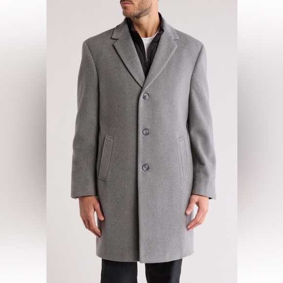 Nautica Other - Nautica Wool Blend Grey Cashmere Blend Top Coat Men’s Dress Coat size 40R